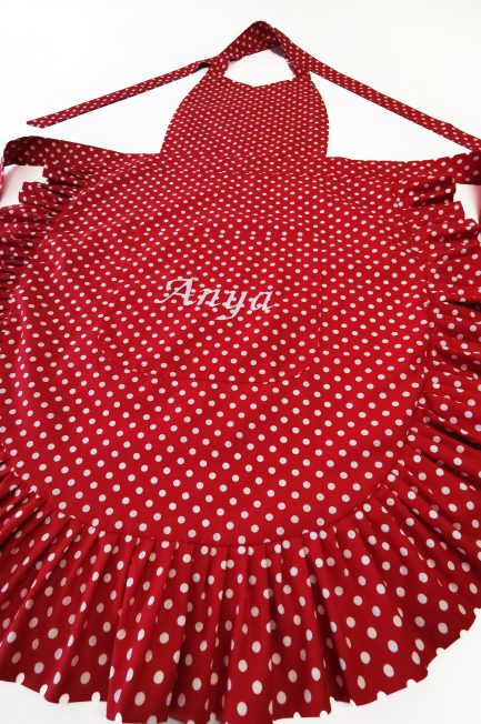 Șorț din bumbac cu volane